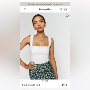 Reformation Eloise Linen Top